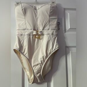 Bleu Rod Beattie cream colored bathing suit- brand new with tags